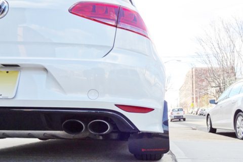 Rally Armor 15-17.5 MKVII VW Golf R Black UR Mud Flap w/Blue Logo thumbnail 5