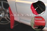 Rally Armor 93-01 Subaru Impreza RS Red UR Mud Flap w/ White Logo thumbnail 2