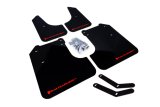 Rally Armor 08-10 Subaru WRX / 08-11 Impreza 2.5i (Hatch/Sedan) Black UR Mud Flap w/Red Logo thumbnail 3