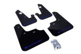 Rally Armor 07-17 Mitsubishi Lancer Black UR Mud Flap w/ Blue Logo thumbnail 1