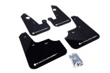Rally Armor 07-17 Mitsubishi Lancer Black UR Mud Flap w/ White Logo thumbnail 1