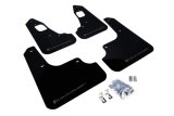 Rally Armor 08-17 Mitsubishi EVO X Black UR Mud Flap w/ Grey Logo thumbnail 1