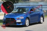 Rally Armor 08-17 Mitsubishi EVO X Black UR Mud Flap w/ Grey Logo thumbnail 2