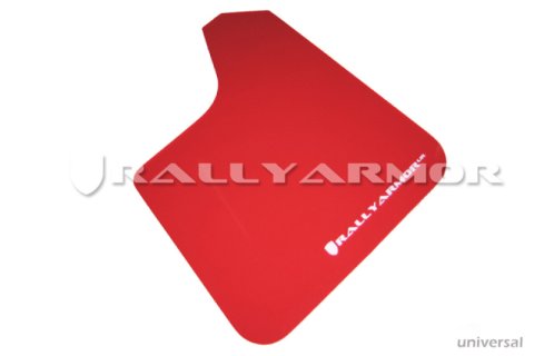 Rally Armor Universal Fit (No Hardware) Red UR Mud Flap w/ White Logo thumbnail 1