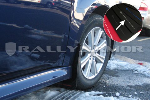 Rally Armor 10-14 Subaru Legacy Black UR Mud Flap w/ Silver Logo thumbnail 2