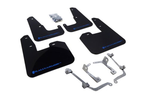 Rally Armor 08-11 Subaru STI (Hatch Only) / 11-14 WRX (Hatch Only) Black UR Mud Flap w/Blue Logo thumbnail 1