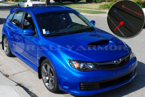 Rally Armor 08-11 Subaru STI (Hatch Only) / 11-14 WRX (Hatch Only) Black UR Mud Flap w/Blue Logo thumbnail 2