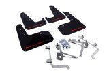 Rally Armor 11-14 Subaru WRX/STI (Sedan Only) Black UR Mud Flap w/Red Logo thumbnail 1