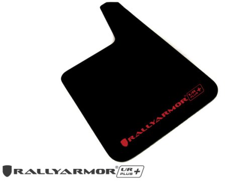 Rally Armor Universal Fit (No Hardware) UR Plus Red UR Mud Flap w/ White Logo thumbnail 2