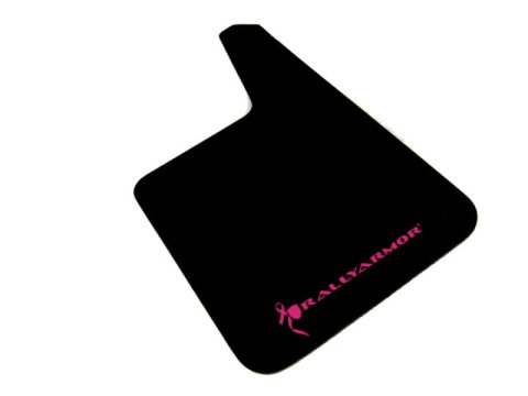 Rally Armor Universal Fit (No Hardware) Basic Plus Black Mud Flap w/ Black Logo thumbnail 2