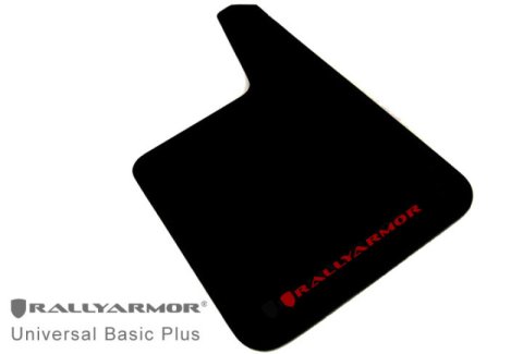 Rally Armor Universal Fit (No Hardware) Basic Plus Black Mud Flap w/ Black Logo thumbnail 3