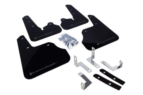 Rally Armor 12-16 Subaru Impreza 4D/5D Black UR Mud Flap w/Grey Logo thumbnail 1