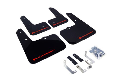 Rally Armor 12-18 Hyundai Veloster Black UR Mud Flap w/ Red Logo thumbnail 1