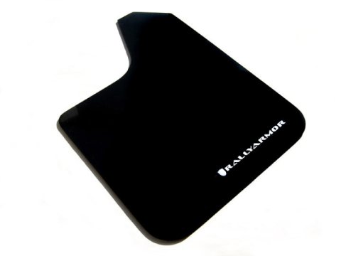 Rally Armor Universal Fit (No Hardware) Basic Black Mud Flap w/ Red Logo thumbnail 2