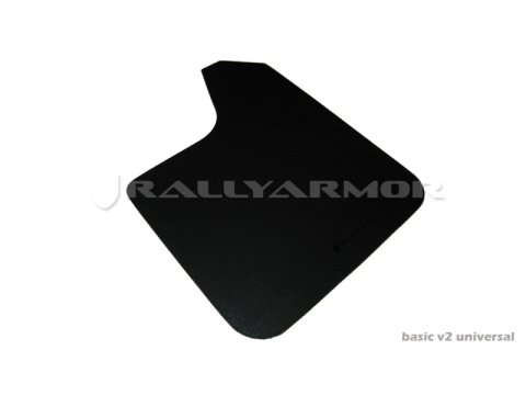 Rally Armor Universal Fit (No Hardware) Basic Black Mud Flap w/ Red Logo thumbnail 3