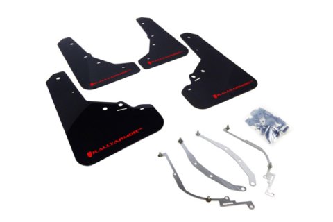 Rally Armor 12-18 Fiat 500 Black UR Mud Flap w/Red Logo thumbnail 1