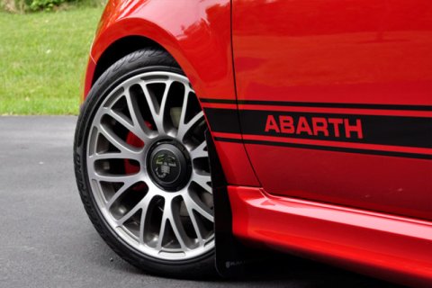 Rally Armor 12-18 Fiat 500 Black UR Mud Flap w/Red Logo thumbnail 3