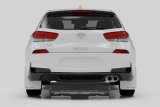 Rally Armor 19-21 Hyundai Elantra GT N Line/i30 Black UR Mud Flap w/Performance Blue Logo thumbnail 2