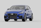 Rally Armor 19-21 Hyundai Elantra GT N Line/i30 Black UR Mud Flap w/Performance Blue Logo thumbnail 6