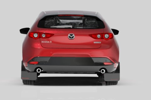 Rally Armor 19-26 Mazda3 Hatchback Black UR Mud Flap w/Dark Grey Logo thumbnail 6