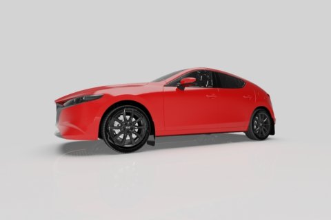 Rally Armor 19-26 Mazda3 Hatchback Black UR Mud Flap w/Dark Grey Logo thumbnail 7