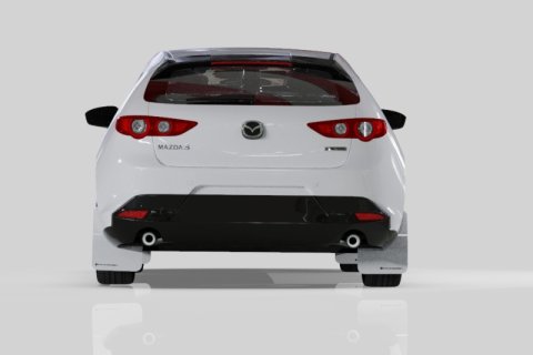 Rally Armor 19-26 Mazda3 Hatchback Black UR Mud Flap w/Dark Grey Logo thumbnail 8