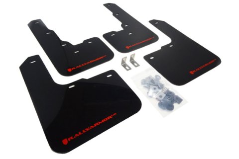 Rally Armor 13-16 Dodge Dart Black UR Mud Flap w/ Red Logo thumbnail 1