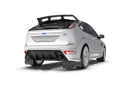 Rally Armor 09-11 Ford Focus MK2 RS Black UR Mud Flap Orange Logo thumbnail 3