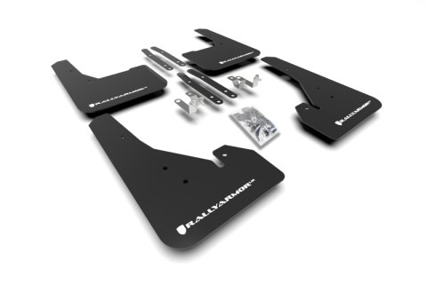 Rally Armor 18-27 Toyota Corolla Hatchback Black UR Mud Flap White Logo thumbnail 1
