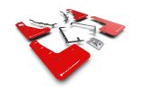 Rally Armor 09-11 Ford Focus MK2 RS Red UR Mud Flap White Logo thumbnail 4