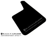 Rally Armor Universal Fit (No Hardware) Motorsport Spec Black UR Mud Flap w/ Gray Logo thumbnail 1