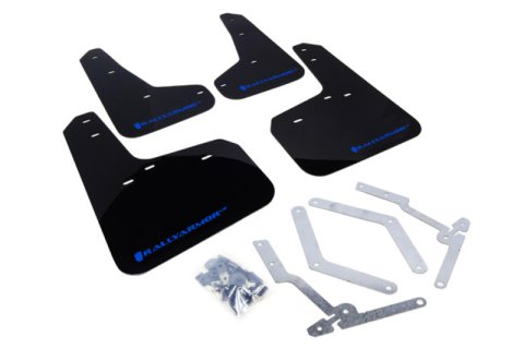 Rally Armor 12-19 Ford Focus ST / 16-19 RS Black Mud Flap w/Blue Logo thumbnail 1