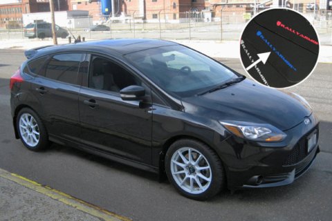 Rally Armor 12-19 Ford Focus ST / 16-19 RS Black Mud Flap w/Blue Logo thumbnail 2