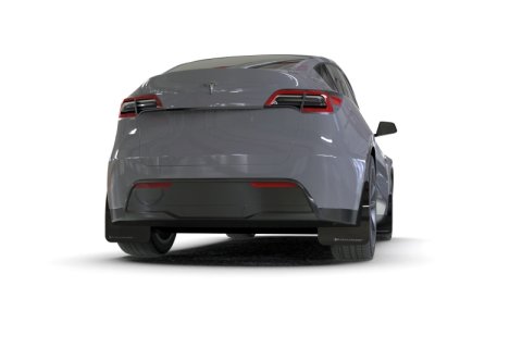 Rally Armor 20-26 Tesla Model Y, Juniper Y Black UR Mud Flap w/Blue Logo thumbnail 2