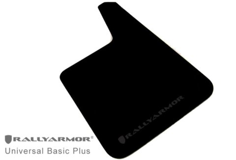 Rally Armor Universal Fit (No Hardware) Basic Plus Black Mud Flap w/ Red Logo thumbnail 3