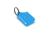 Rally Armor Mini UR Mud Flap Keychain - Blue w/ White Logo thumbnail 1
