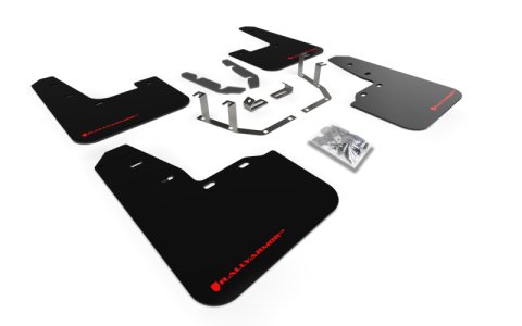 Rally Armor 18-23 Ford Fiesta ST MK8 Black UR Mud Flap w/Red Logo thumbnail 1