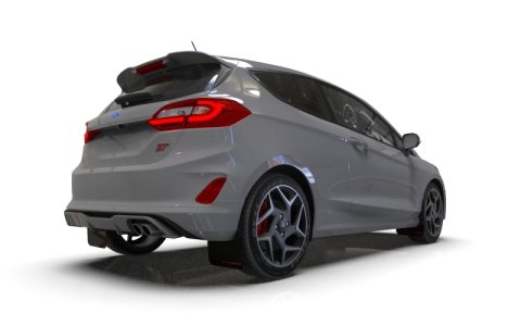 Rally Armor 18-23 Ford Fiesta ST MK8 Black UR Mud Flap w/Red Logo thumbnail 4