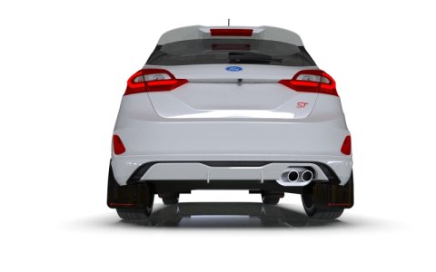 Rally Armor 18-23 Ford Fiesta ST MK8 Black UR Mud Flap w/Red Logo thumbnail 6