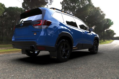 Rally Armor 22-24 Subaru Forester & Wilderness Black UR Mud Flap w/Red Logo thumbnail 7