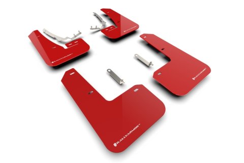 Rally Armor 22-26 VW MK8 Golf GTI/R Red UR Mud Flap w/White Logo thumbnail 1