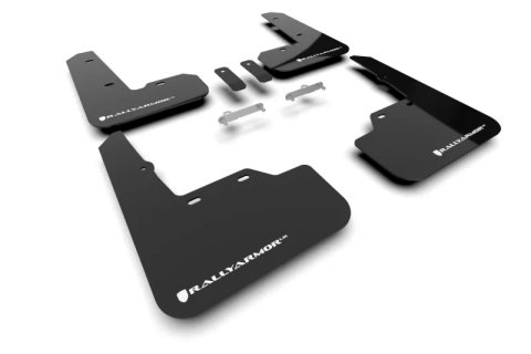 Rally Armor 22-26 Subaru WRX Black UR Mud Flap w/White Logo thumbnail 5