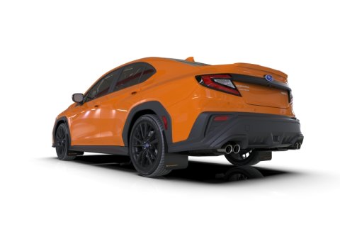 Rally Armor 22-26 Subaru WRX Black UR Mud Flap w/Orange Logo thumbnail 3