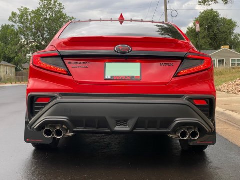 Rally Armor 22-26 Subaru WRX Black UR Mud Flap w/Red Logo thumbnail 2