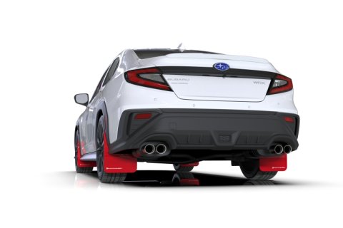 Rally Armor 22-26 Subaru WRX Red UR Mud Flap w/White Logo thumbnail 2