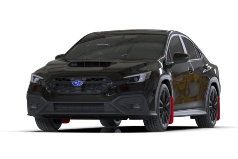 Rally Armor 22-26 Subaru WRX Red UR Mud Flap w/White Logo thumbnail 3