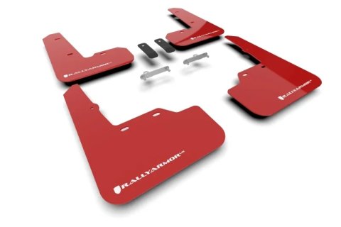 Rally Armor 22-26 Subaru WRX Red UR Mud Flap w/White Logo thumbnail 4
