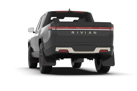 Rally Armor 22-25 Rivian R1T Black UR Mud Flap - Metallic Black Logo thumbnail 3