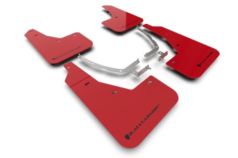 Rally Armor 22-24 Hyundai Ioniq 5 Red Mud Flap w/Black Logo thumbnail 1