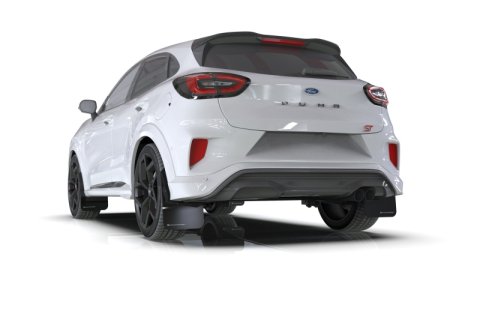 Rally Armor 20-25 Ford Puma ST Black Mud Flap w/White Logo thumbnail 2
